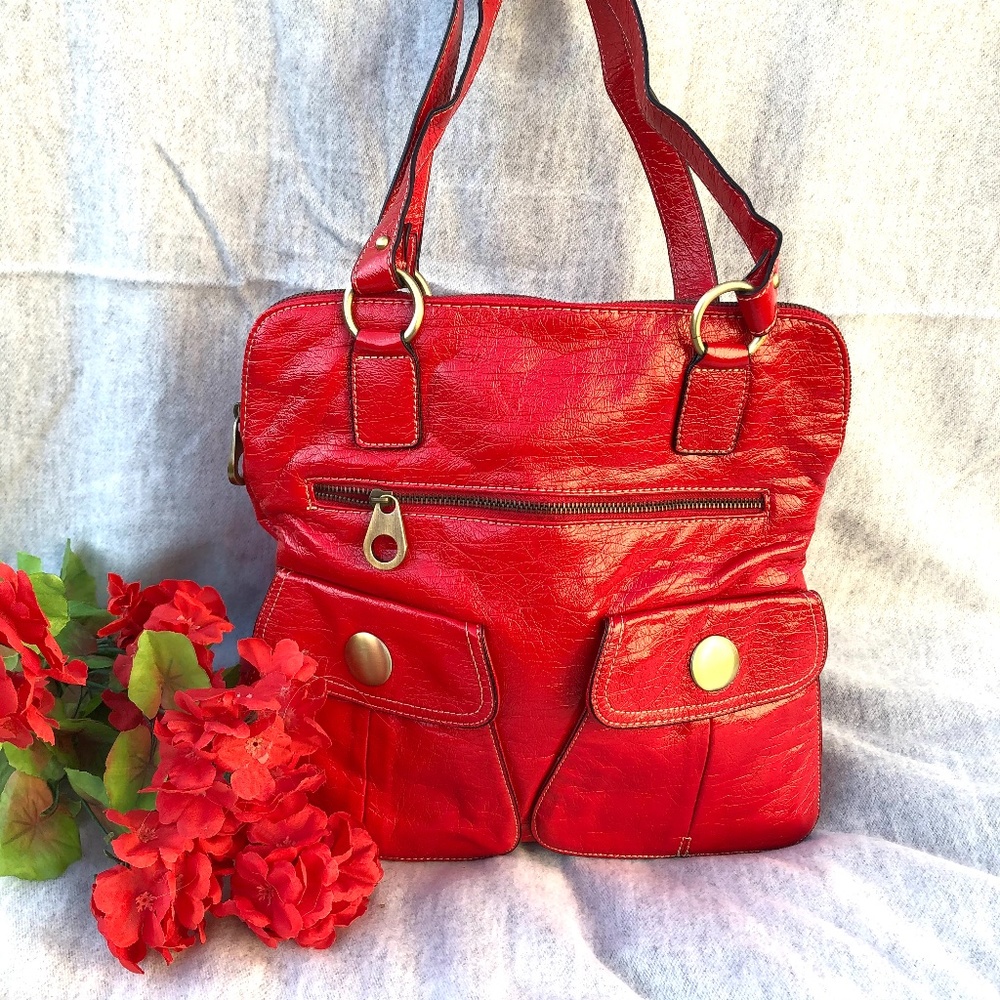 NWOT - Cheerful Red Patent Bag